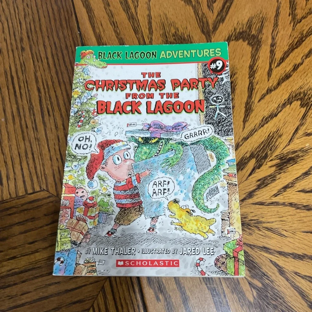 Christmas books:Bunnicula, Santa Dog, Teeny Witch, Carols, Black Lagoon, Mystery